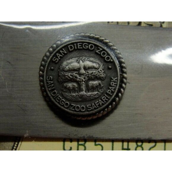 San Diego Zoo Safari Park Money Clip Stainless Steel Silver Tone NIP - Picture 6 of 8